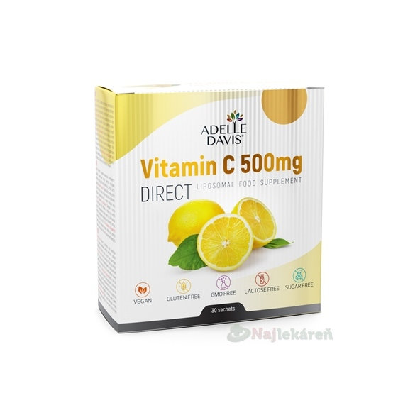 Adelle Davis Vitamin C 500 mg DIRECT vrecúška 30 ks