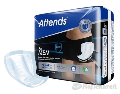 ATTENDS For Men 3 vložky inkontinenčné 14 ks