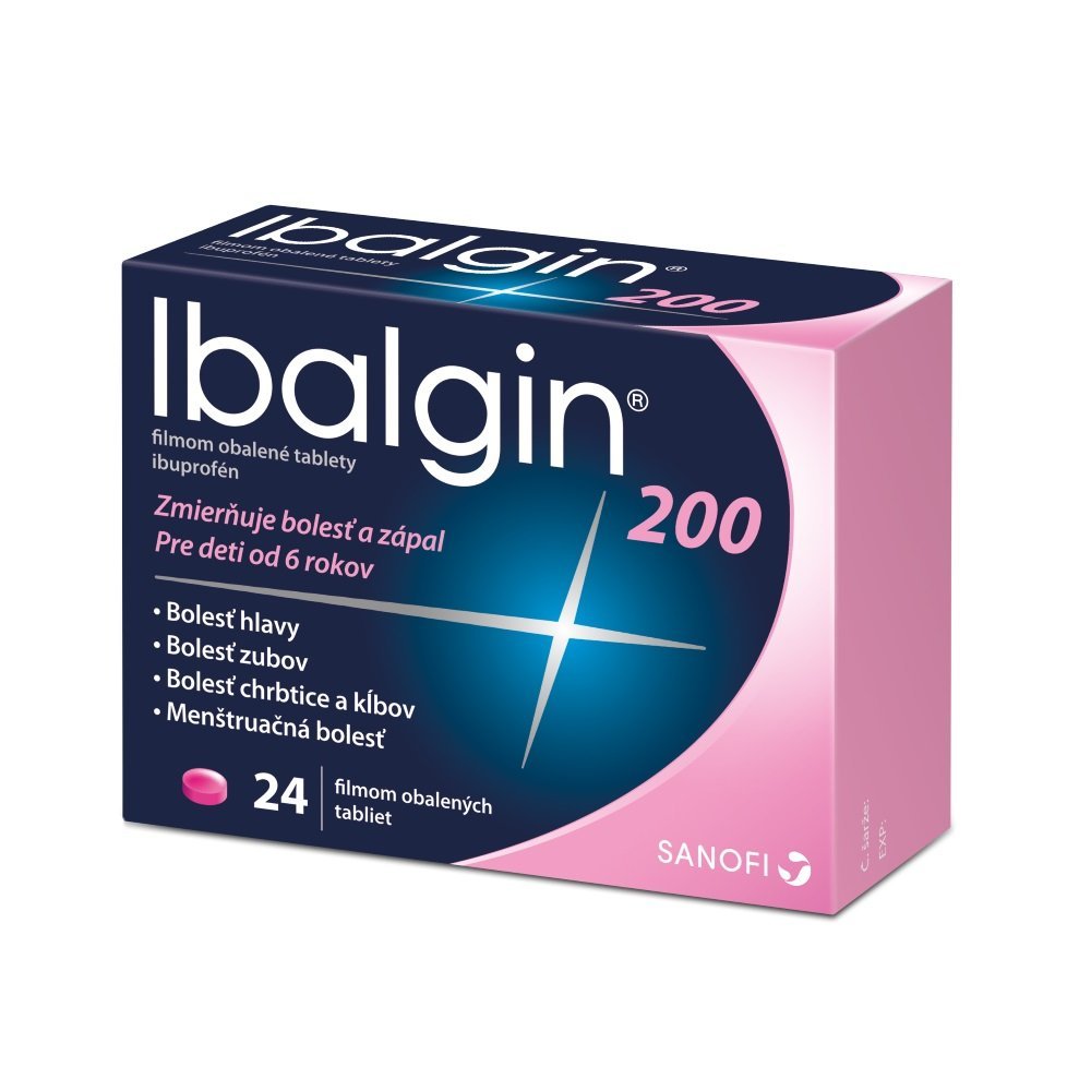 E-shop Ibalgin 200 mg na bolesť a horúčku 24 tbl