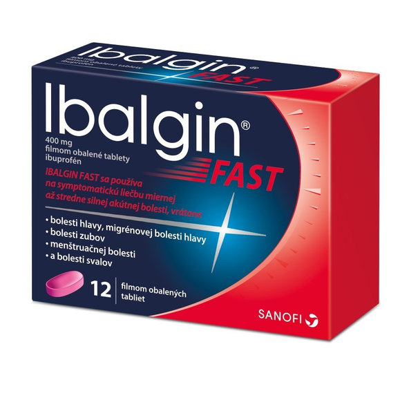 Ibalgin fast na bolesť a horúčku 12 tbl