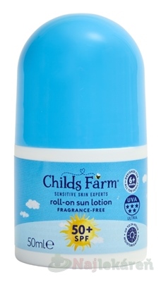 E-shop Childs Farm Roll-on sun lotion SPF 50+ opaľovacie mlieko 50 ml