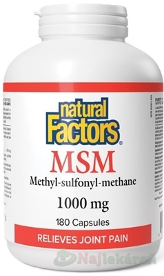 Natural Factors MSM 1000 mg 180 kapsúl