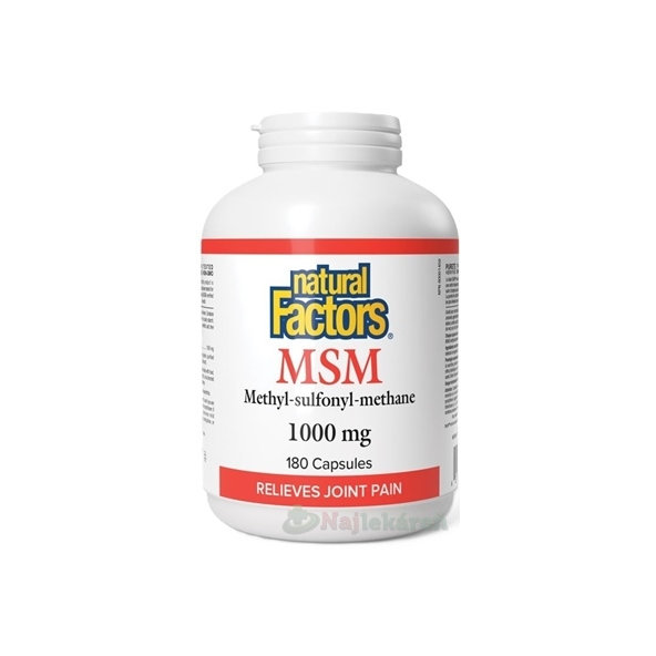 Natural Factors MSM 1000 mg 180 kapsúl
