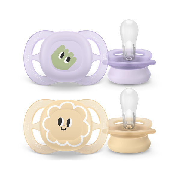 Philips AVENT Cumlík Ultra start s obrázkom dievča 0-2 m 2 ks