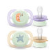 Philips AVENT Cumlík Ultra start s obrázkom nočný dievča 0-2 m 2 ks