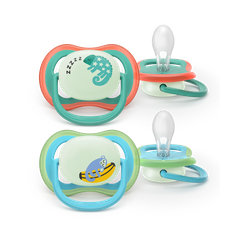 Philips AVENT Cumlík Ultra air s obrázkom nočný 6-18m modrý/zelený 2ks