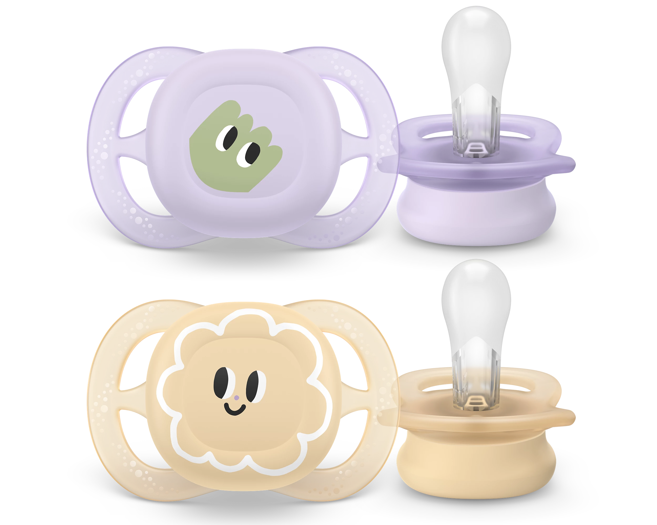 Philips AVENT Cumlík Ultra start s obrázkom dievča 0-2 m 2 ks