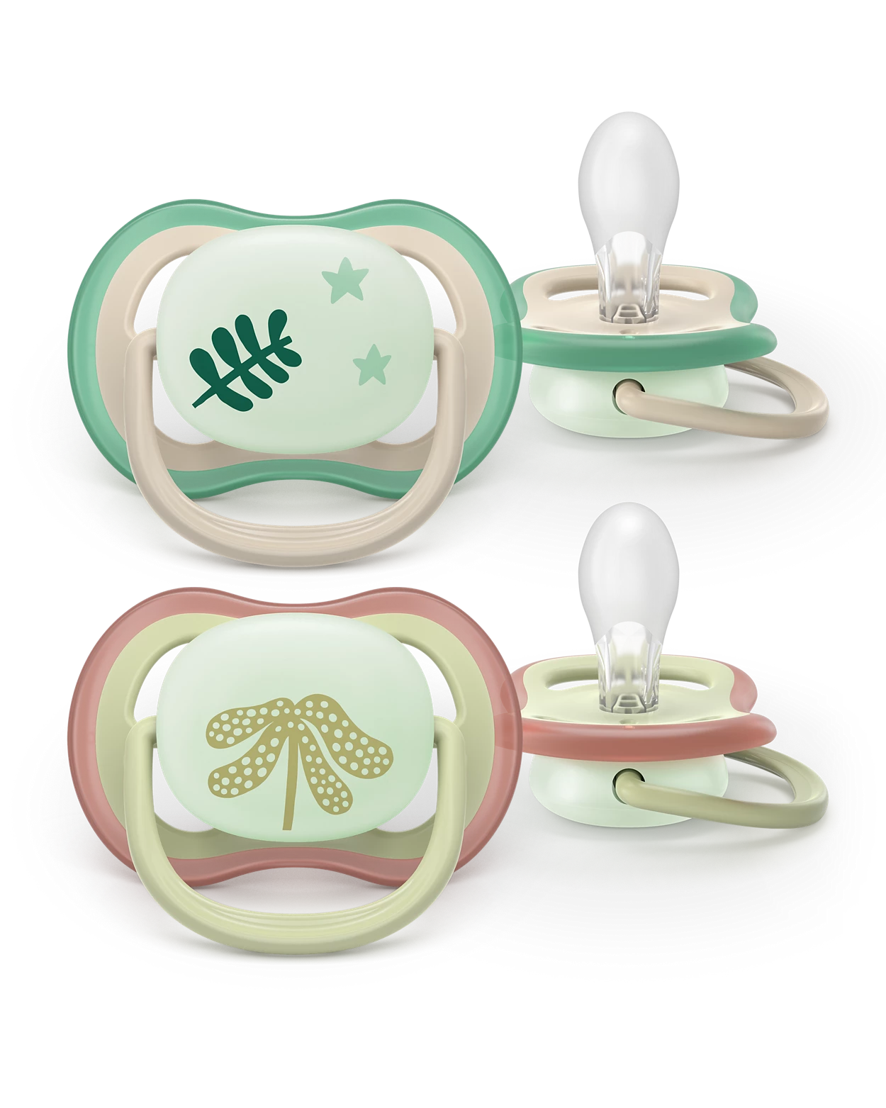 Philips AVENT Cumlík Ultra air s obrázkom nočný 6-18m neutral 2ks