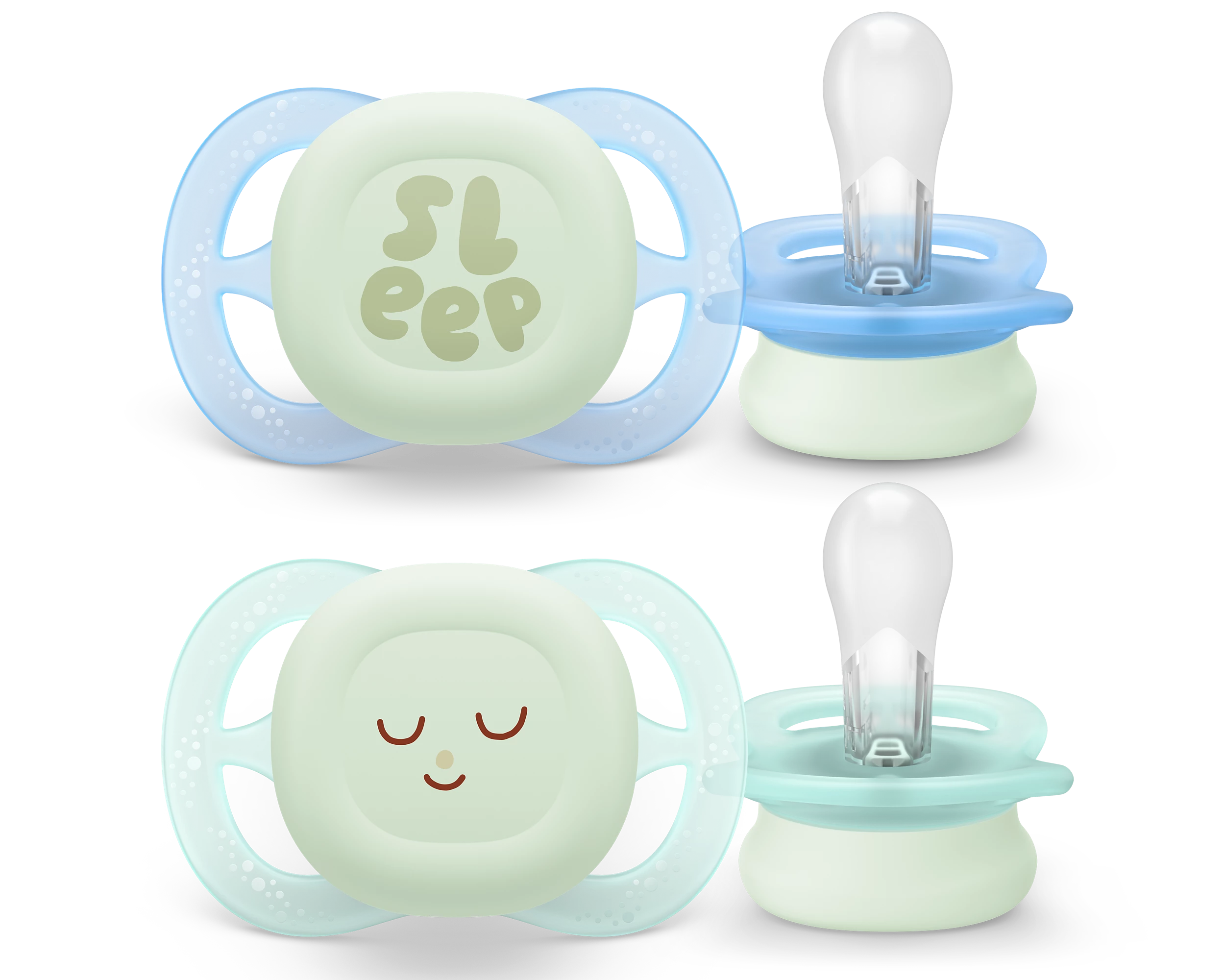 Philips AVENT Cumlík Ultra start s obrázkom nočný chlapec 0-2 m 2 ks