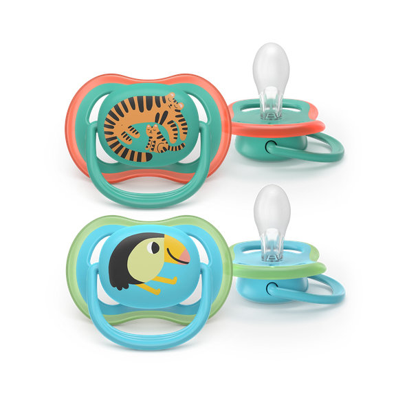Philips AVENT Cumlík Ultra air s obrázkom 6-18 m modrý/zelený 2ks