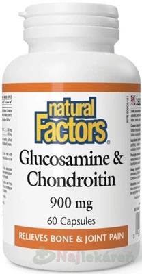 Natural Factors Glukozamín+Chondroitín 900 mg 60 kapsúl kúpite na Najlekaren.eu