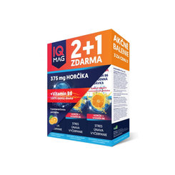 IQ Mag Horčík + Vitamín B6 2+1 pomaranč 3 x 20 šumivých tabliet