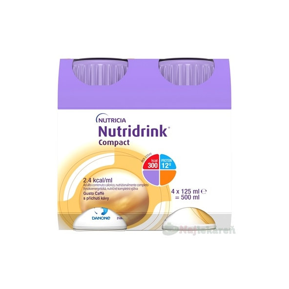 Nutridrink Compact s kávovou príchuťou 4x125 ml