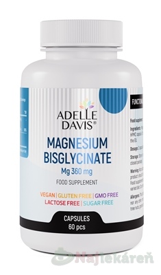 Adelle Davis MAGNESIUM bisglycinate 60 kapsúl kúpite na Najlekaren.eu