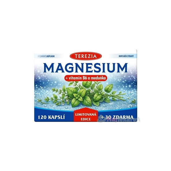 Terezia Magnesium + vitamin B6 a medovka 120 + 30 kapsúl zadarmo