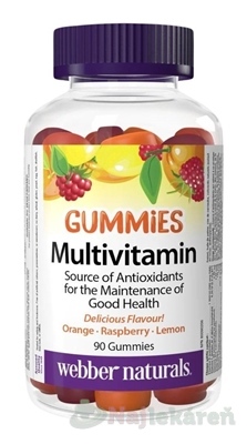 Webber Naturals Multivitamín Gummies 90 želé tabliet