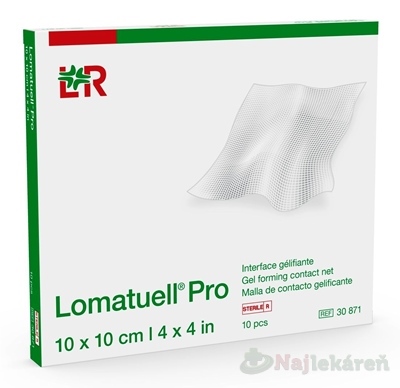 E-shop Lomatuell Pro Krytie na rany s kontaktnou sieťkou 10x20 cm 10 ks
