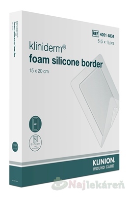E-shop Kliniderm foam silicon border krytie penové 15x20cm 5ks