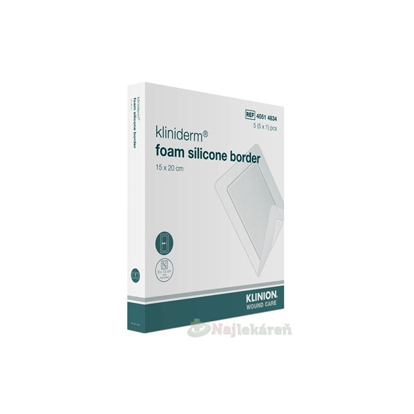 Kliniderm foam silicon border krytie penové 15x20cm 5ks