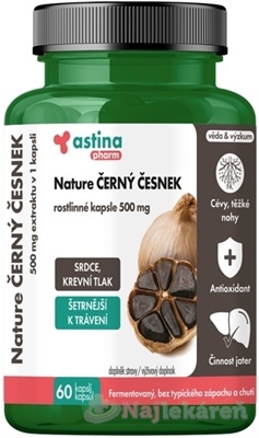 Astina Nature ČERNÝ ČESNEK 500mg 60 kapsúl kúpite na Najlekaren.eu