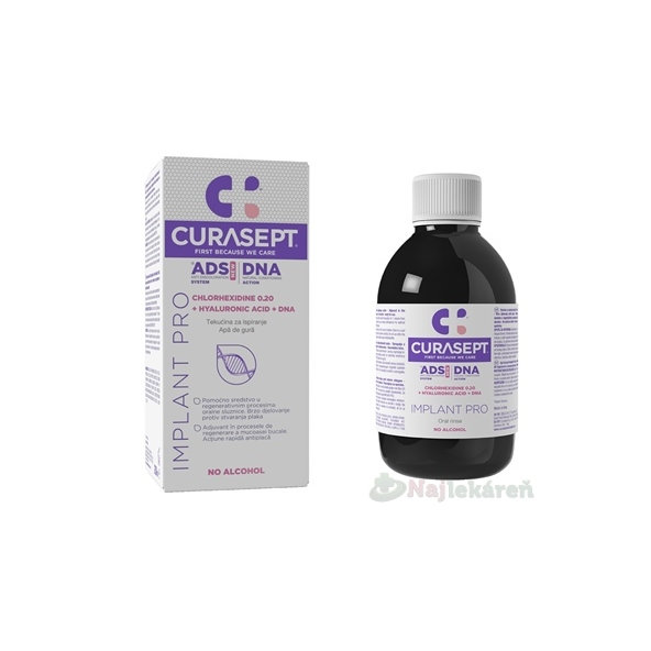 CURASEPT ADS DNA IMPLANT PRO ústna voda 0,20% 200ml