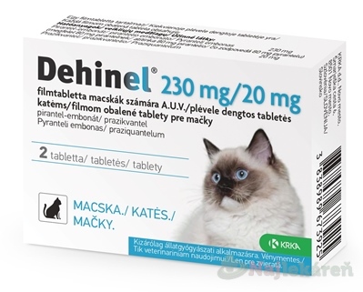 DEHINEL 230 mg/20 mg pre mačky 2 tbl
