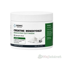 BIOMIC Creatine mohohydrát bez príchuti 300 g