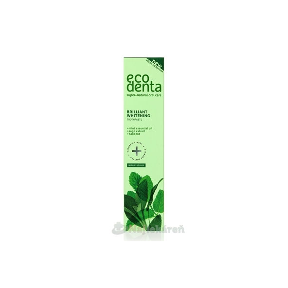 EcoDenta Brilliant Whitening mint zubná pasta 100 ml