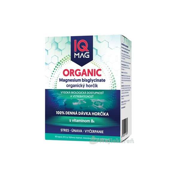 IQ MAG ORGANIC HORČÍK + Vitamín B6
