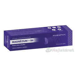 Slovakiapharm Magnézium+B6 citrón a limetka 20 ks šumivých tabliet