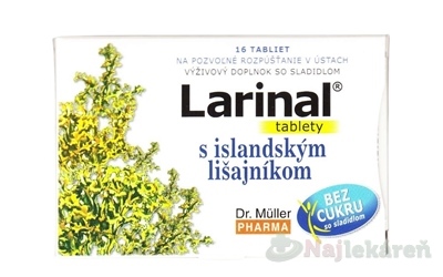 Dr. Müller LARINAL s islandským lišajníkom 16 tabliet kúpite na Najlekaren.eu