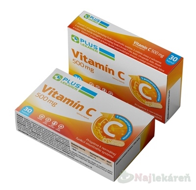 Plus Lekáreň Vitamín C 500 mg s postupným uvoľňovaním 30 kapsúl