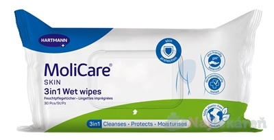 MoliCare Skin Vlhčené ubrousky 3v1 30 ks