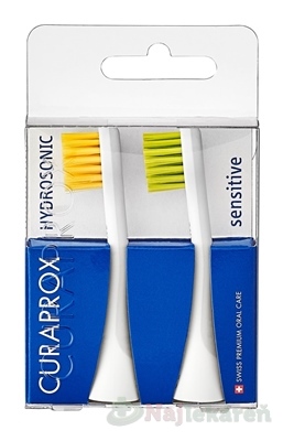 CURAPROX HYDROSONIC SENSITIVE Hydrosonická náhradná hlavica, žltá + zelená 2 ks kúpite na Najlekaren.eu