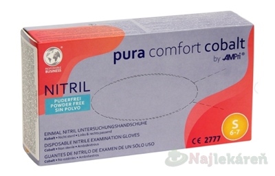 AMPri Pura Comfort Cobalt Nitrilové rukavice S tmavomodré 100 ks