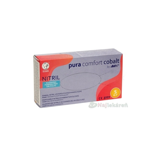 AMPri Pura Comfort Cobalt Nitrilové rukavice S tmavomodré 100 ks