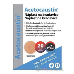 Acetocaustin náplasť na bradavice 1x20 ks