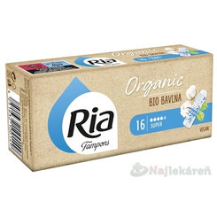 Ria Tampons Organic SUPER hygienické tampóny 16 ks