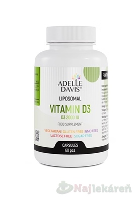 Adelle Davis Liposomal Vit. D3 2000 IU 60 kapsúl