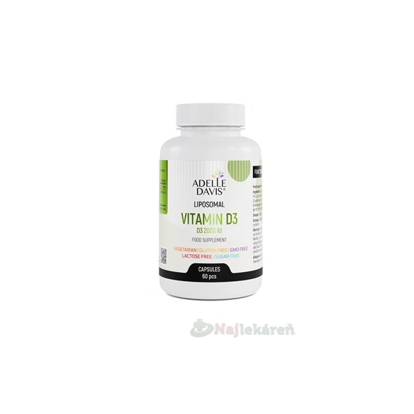 Adelle Davis Liposomal Vit. D3 2000 IU 60 kapsúl