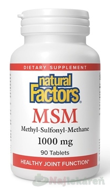 Natural Factors MSM 1000 mg 90 kapsúl kúpite na Najlekaren.eu