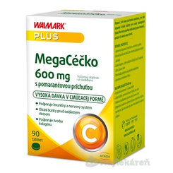 WALMARK MegaCéčko 600 mg cmúľacie tablety, príchuť pomaranč 90 ks