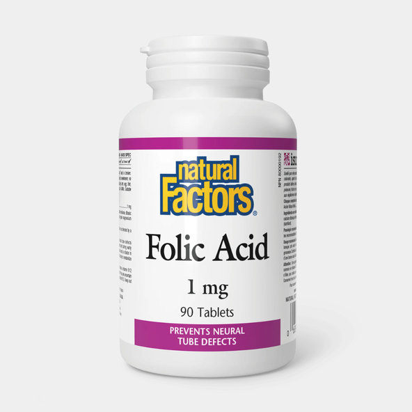 Webber Naturals Kyselina listová (folát) 1 mg - Natural Factors 180 tabliet