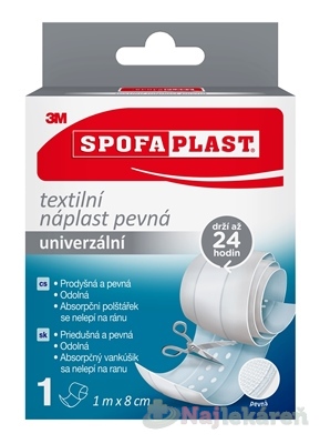 3M Spofaplast 264 Textilná náplasť pevná univerzálna 1 m x 8 cm