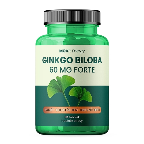 Movit Energy Ginkgo Biloba 60 mg forte kapsuly pre normálnu činnosť srdca a mozgu 90 cps kúpite na Najlekaren.eu