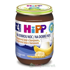 HiPP BIO KAŠA Dobrú noc Krupicová s banánom mliečna 4m+ 190 g