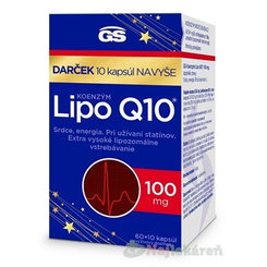 GS Koenzým Lipo Q10 100 mg 60 + 10 kapsúl