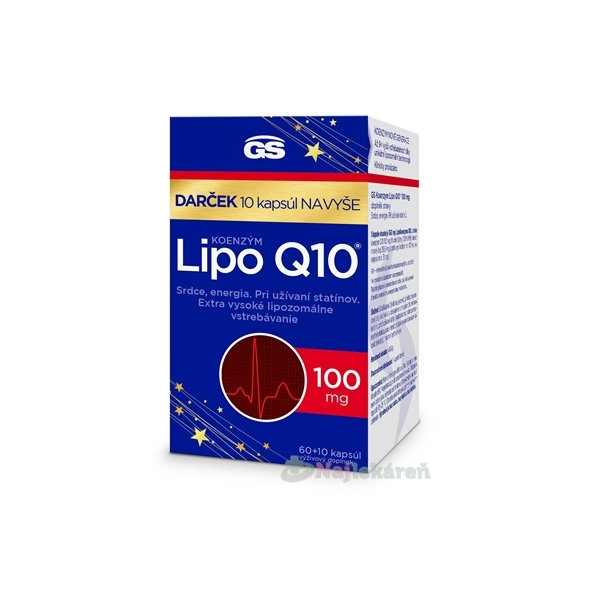 GS Koenzým Lipo Q10 100 mg 60 + 10 kapsúl