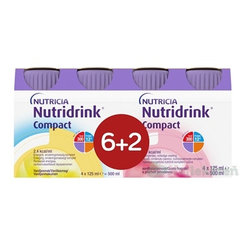 Nutridrink Compact 6+2 dve príchute 8x125 ml