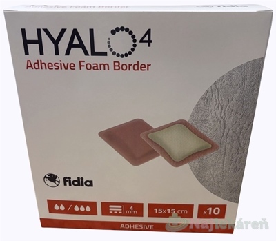 HYALO4 Adhesive Foam Border 15×15 cm silikónové penové krytie 10 ks